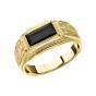 Мужская печатка из золота с фианитом МАРШАЛ КМ-144_з