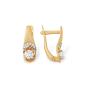 Золотые серьги с кристаллом swarovski ЕФРЕМОВ С13210065
