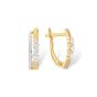 Золотые серьги с кристаллом swarovski ЕФРЕМОВ С13210718