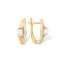 Золотые серьги с кристаллом swarovski ЕФРЕМОВ С13210977