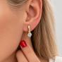 Золотые серьги с фианитом СЕНАТ С4083-15