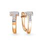 серьги с фианитом СЕНАТ С4489-15