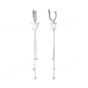 Длинные серьги из белого золота АТОЛЛ С466_3б