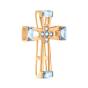Золотая подвеска крест с топазом KARATOV Т10106778