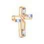 Золотая подвеска крест с топазом KARATOV Т10106779т