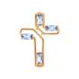 Золотая подвеска крест с топазом KARATOV Т10106779т