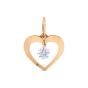 Золотая подвеска с фианитом KARATOV Т102635379
