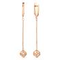 Золотые длинные серьги с фианитом KARATOV Т117028570