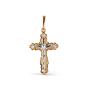 Золотая подвеска крест с фианитом KARATOV Т13206304