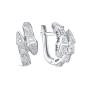 Серьги из белого золота с фианитом BERGER б120323