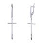 Длинные серьги из белого золота АТОЛЛ б21020
