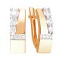 Золотые серьги с кристаллом swarovski АЛЕКСАНДРА кл2580а-62