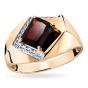 Золотое кольцо с гранатом и фианитом АЛЕКСАНДРА кл2970-2-01