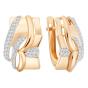 Золотые серьги с фианитом АЛЕКСАНДРА кл3152а-01