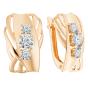 Золотые серьги с кристаллом swarovski АЛЕКСАНДРА кл3236а-62 Золотые серьги с кристаллом swarovski АЛЕКСАНДРА кл3236а-62