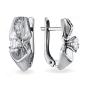Серьги из белого золота с кристаллом swarovski АЛЕКСАНДРА кл3247а-62