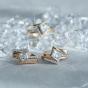 Золотые серьги с кристаллом swarovski АЛЕКСАНДРА кл3504а-62