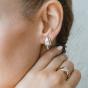 Золотые серьги с кристаллом swarovski АЛЕКСАНДРА кл3504а-62