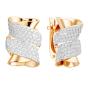 Золотые серьги с фианитом АЛЕКСАНДРА кл3512а-01