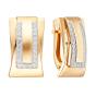 Золотые серьги с фианитом АЛЕКСАНДРА кл3558а-01