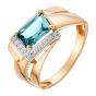 Золотое кольцо с топазом и фианитом АЛЕКСАНДРА кл3624-78