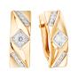 Золотые серьги с фианитом АЛЕКСАНДРА кл3769а-01