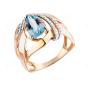 Золотое кольцо с топазом и фианитом АЛЕКСАНДРА кл3816-78