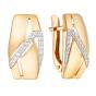 Золотые серьги с фианитом АЛЕКСАНДРА кл3840а