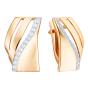 Золотые серьги с фианитом АЛЕКСАНДРА кл3988а-01