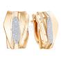 Золотые серьги с фианитом АЛЕКСАНДРА кл4031а-01