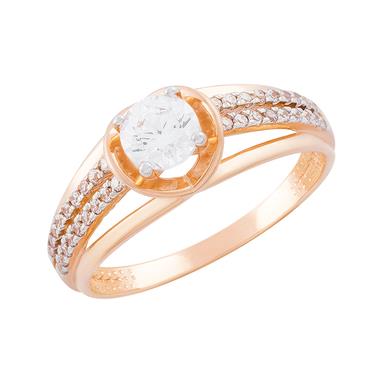 Золотое кольцо с фианитом ВЫСТАВКА 01-114503
