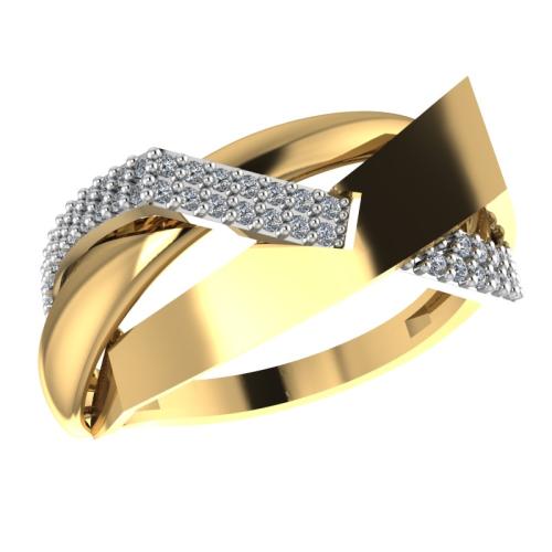 Золотое кольцо с фианитом SANIS 01-119129