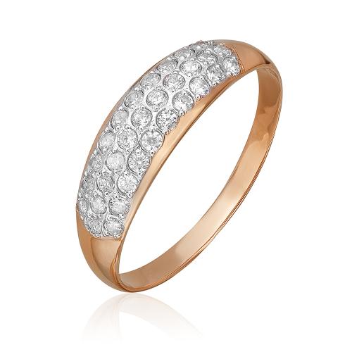 Золотое кольцо с фианитом ПЛАТИНА 01-1387-00-401-1110-24