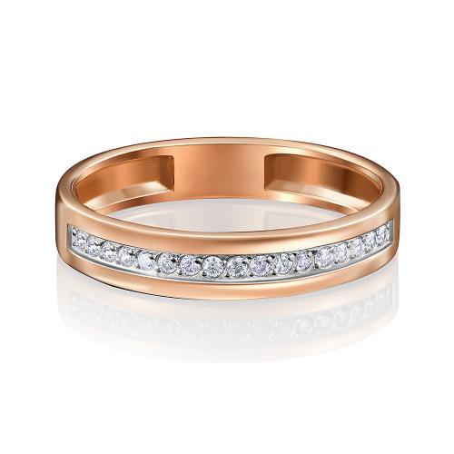 Золотое кольцо дорожка с фианитом ПЛАТИНА 01-1769-00-401-1110-03