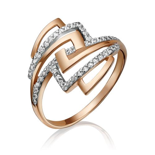 Золотое кольцо с фианитом ПЛАТИНА 01-2660-00-401-1110-32