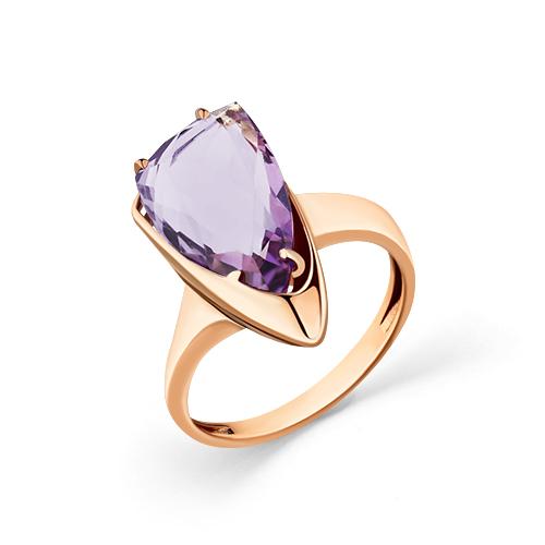 Золотое кольцо с аметистом МАСТЕР БРИЛЛИАНТ 01-3-072-0200-010