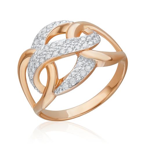 Золотое кольцо с фианитом ПЛАТИНА 01-4088-00-401-1110-24