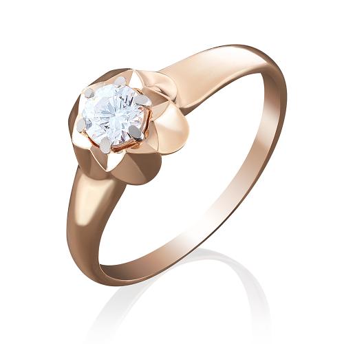 Золотое кольцо с кристаллом swarovski ПЛАТИНА 01-4941-00-501-1110-38