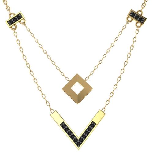 Золотое колье SANIS 01-817306