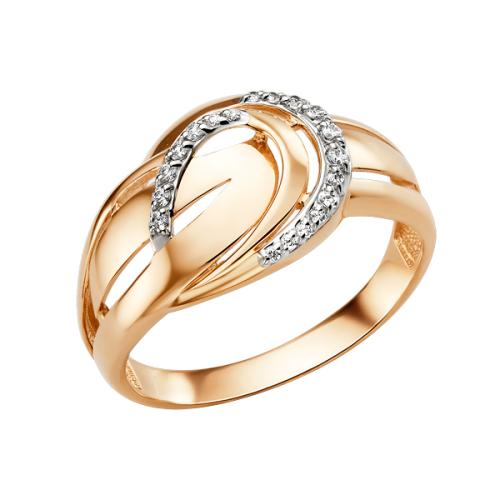 Золотое кольцо с фианитом ДИНАСТИЯ 012191-1102