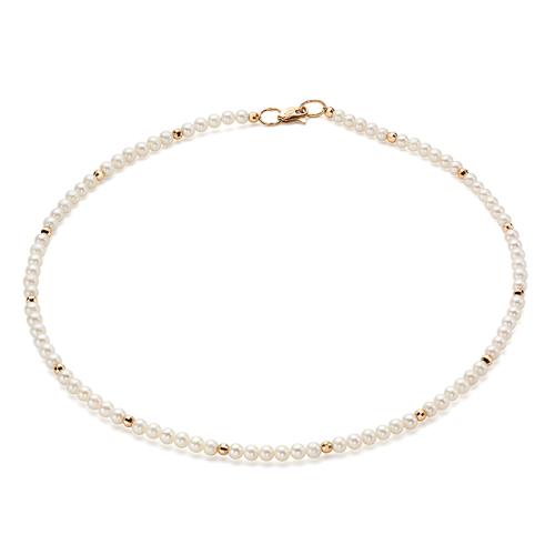 Золотой чокер с жемчугом DEFLEUR 01550GA1D4.40