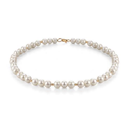 Золотое колье с жемчугом DEFLEUR 01550NA1D8.50