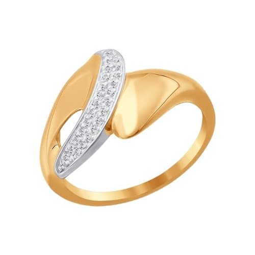 Золотое кольцо с фианитом SOKOLOV 016871