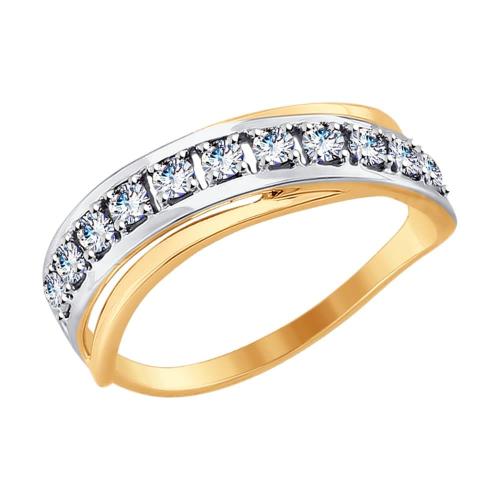 Золотое кольцо дорожка с фианитом SOKOLOV 017550