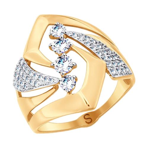 Золотое кольцо с фианитом SOKOLOV 017781