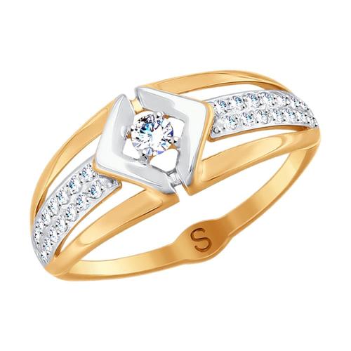 Золотое кольцо с фианитом SOKOLOV 017930