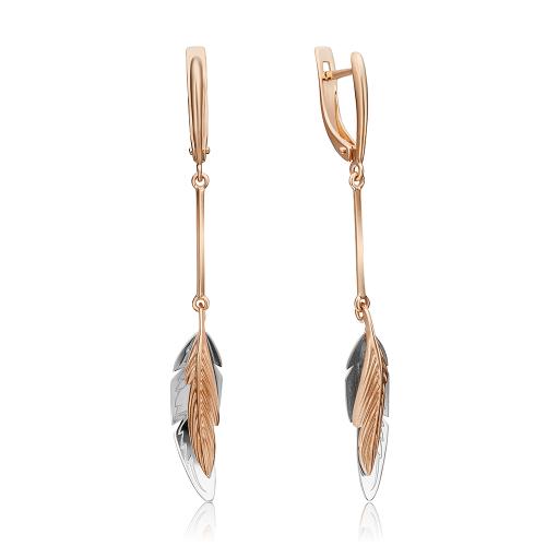 Золотые длинные серьги ПЛАТИНА 02-4347-00-000-1111-64