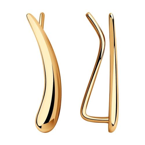 Золотые серьги зажимы SOKOLOV 028561