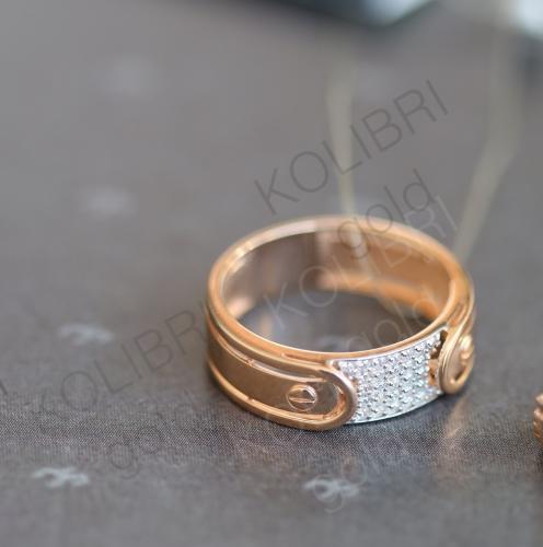 Золотое кольцо дорожка с фианитом ДИНАСТИЯ 029011-1102