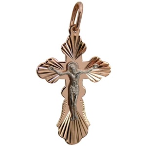 Золотая подвеска крест ПЛАТИНА 03-0455-07-000-1111-01